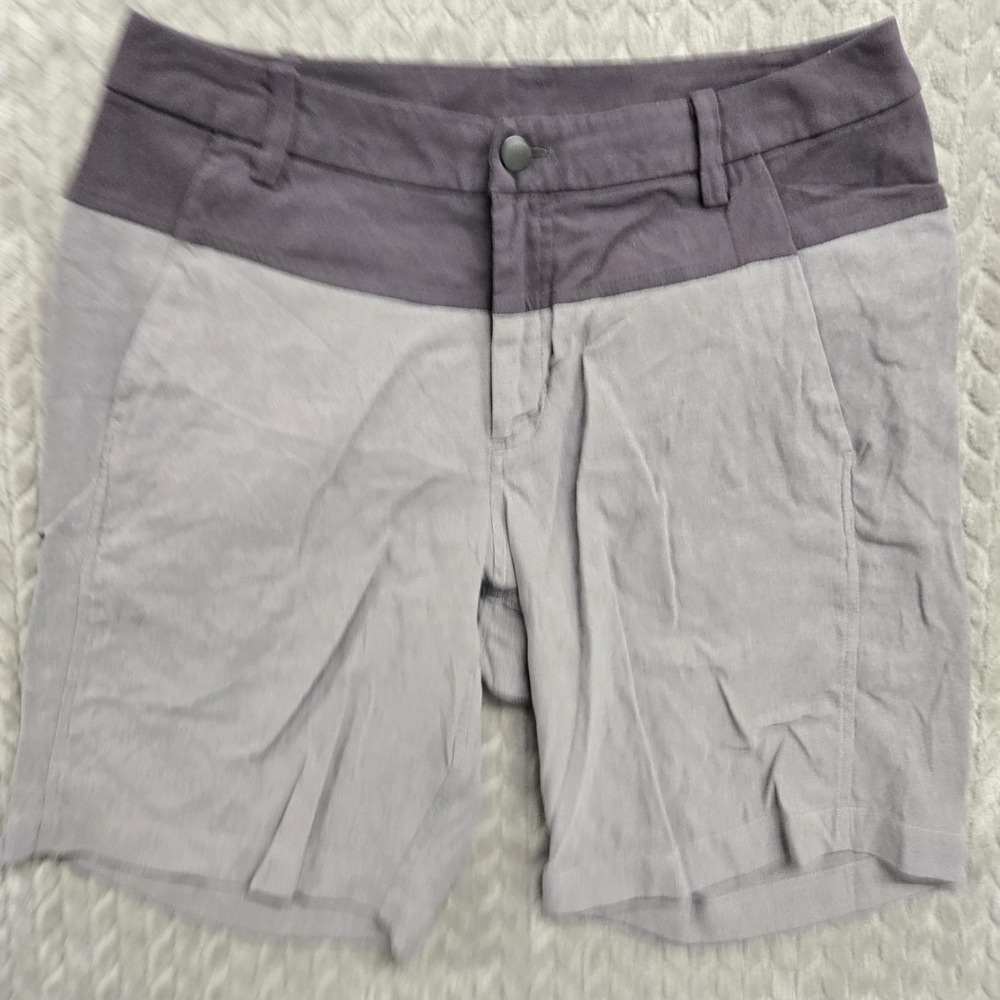 Lululemon Commission Shorts Size 32 Gray Colorblock Casual Chino 8" Inseam